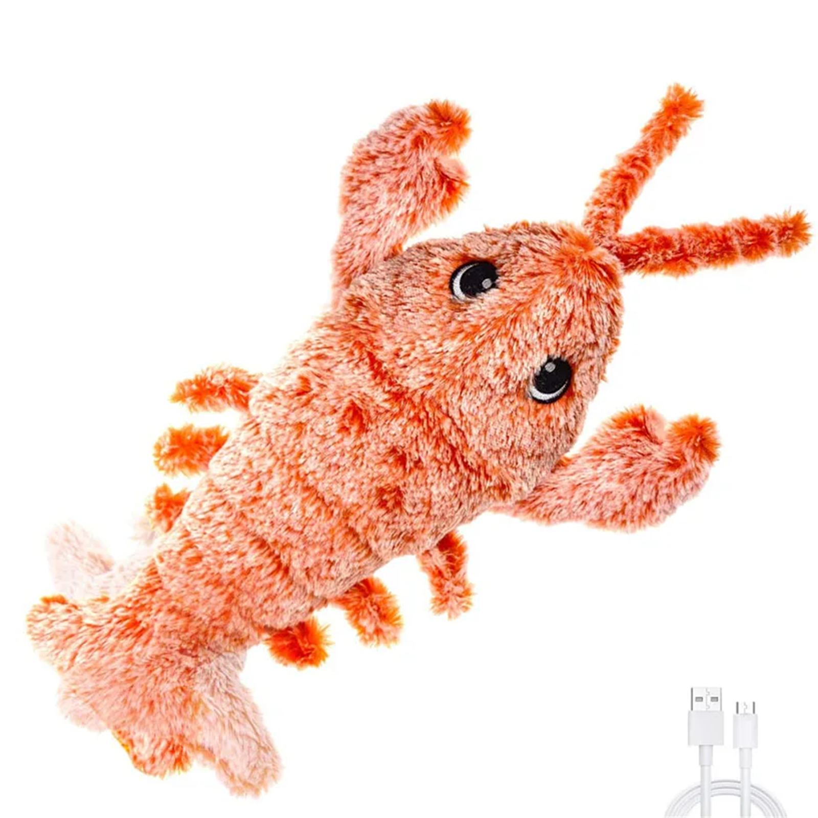 Pet Toy Electric Simulation Lobster Jumping Cat Toy Shrimp Moving Toy Plush Toys