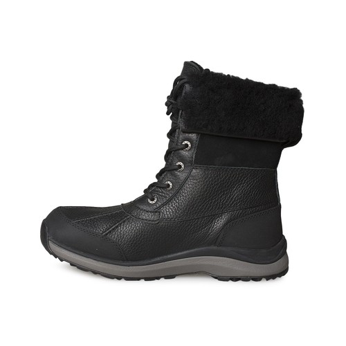 Pre-owned Ugg Adirondack Iii Black Black Waterproof Sheepskin Women's Boots Size Us 8