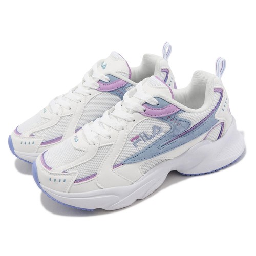 

Fila Pinball Цвета Слоновой Кости Белый Синий Фиолетовый Женский Повседневный Образ Жизни Коренастый Папа Обувь, Pinball