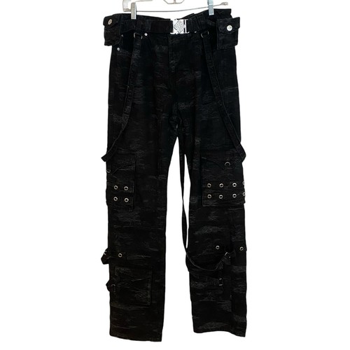 Guapi Size 34 Obsidian Black Distressed Raver Premium Denim