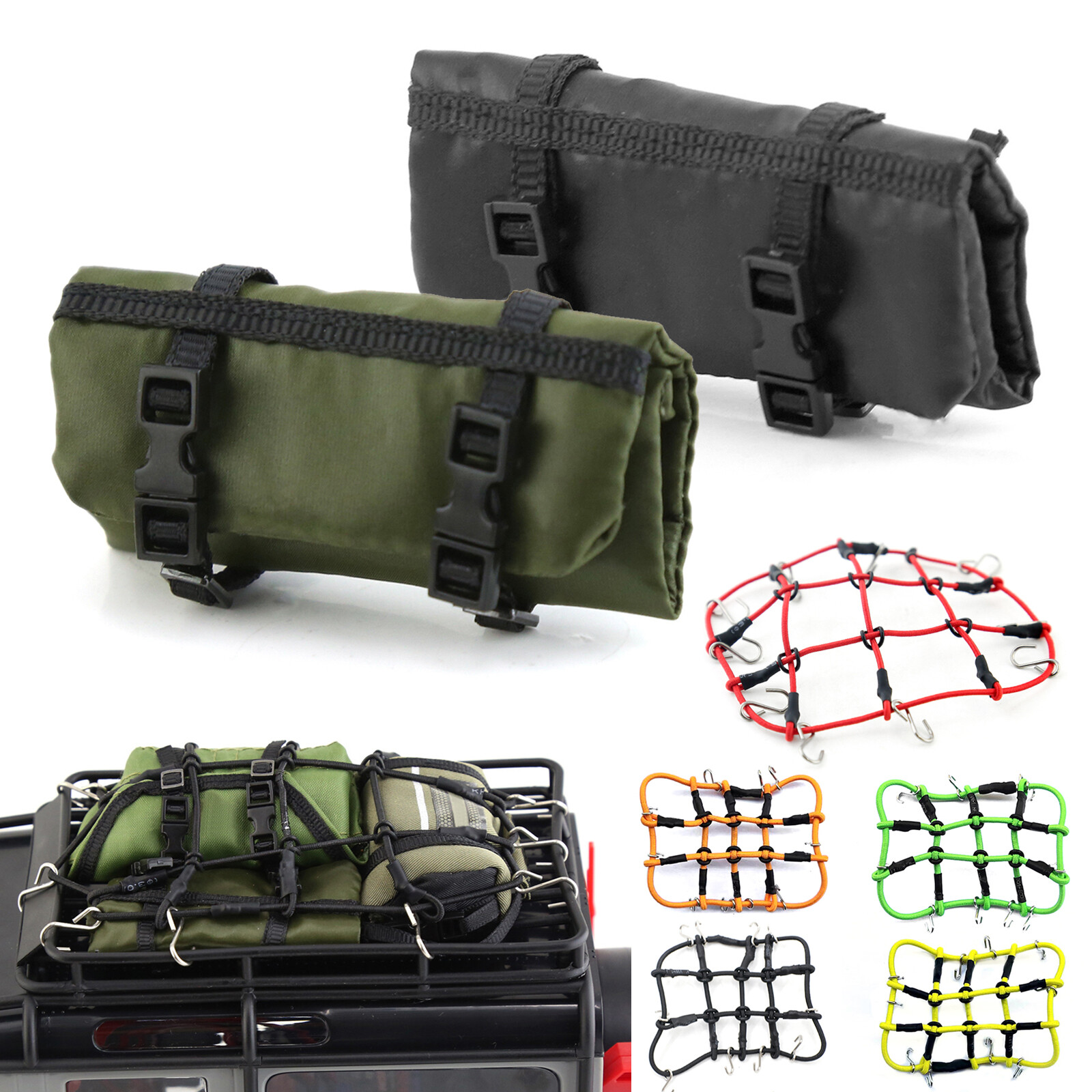 Bag /Luggage Net For 1/18  Traxxas TRX4-M 1/24 SCX24 RC Land Rover/Bronco RC Car