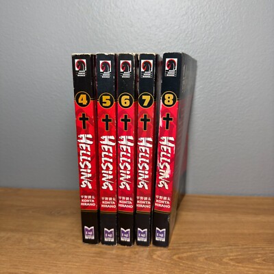 Hellsing Vol 4 5 6 7 8 by Kohta Hirano (2008, Paperback) Manga English Lot