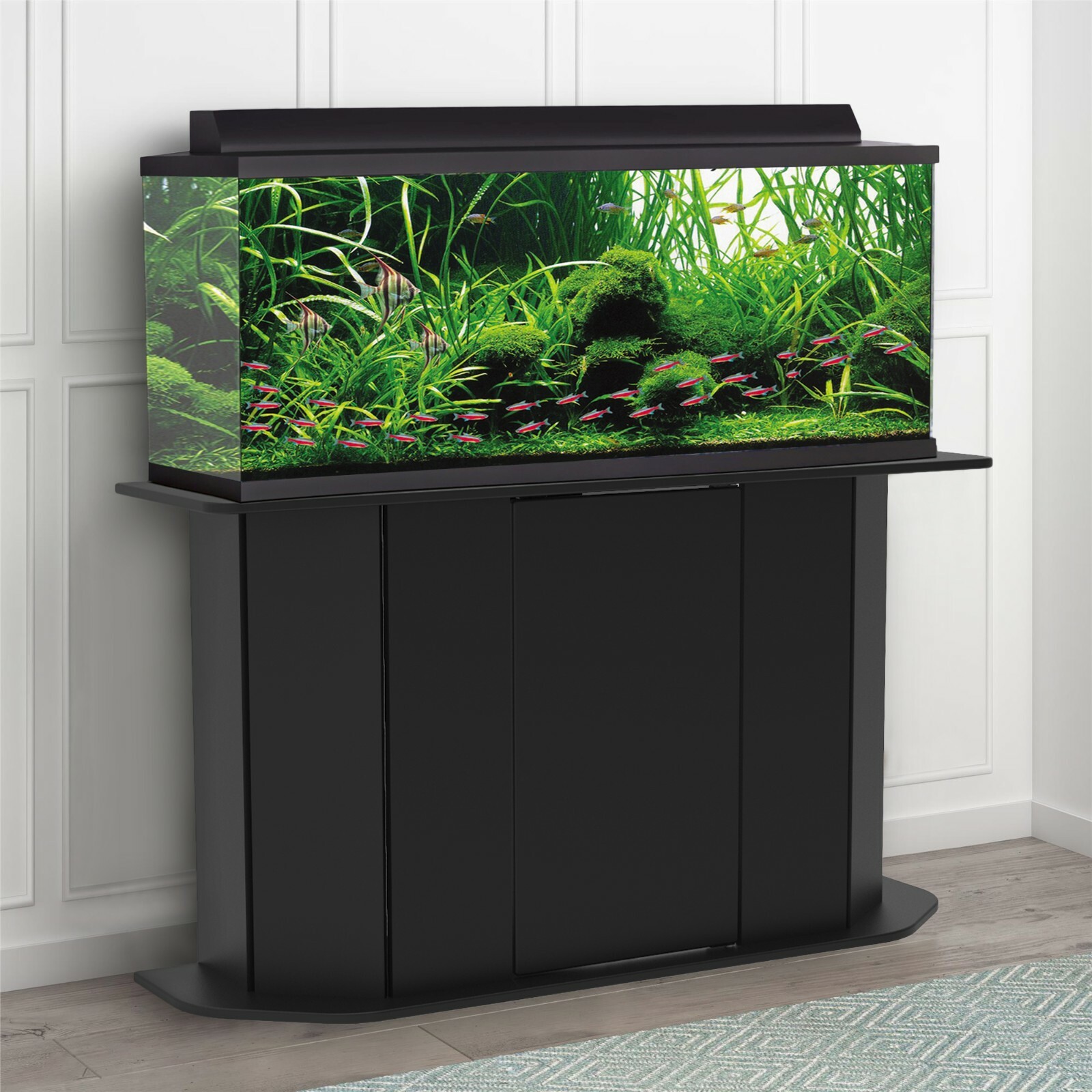 Deluxe 55 Gallon Aquarium Stand, Storage Cabinet, Fish Tank