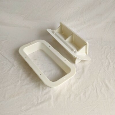 Trailer Roof Vent White  Plastic Low Profile  Air Flow Horse  RV & 2'' Trim Ring