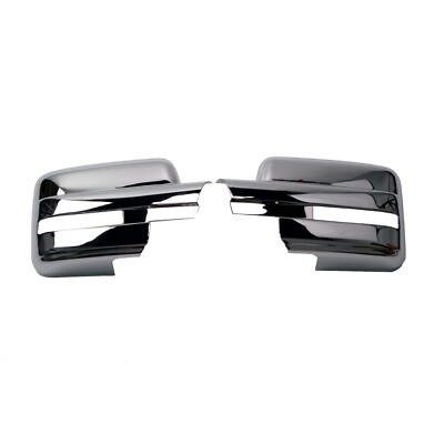 Full Chrome Mirror Covers w/ Turn Signal Light Hole fit for 2009-2014 Ford F-150