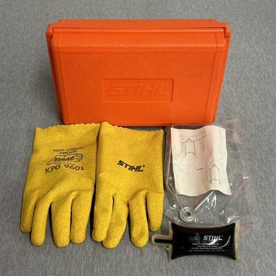 Stihl Chainsaw Tool Box Storage Hard Shell Case W/ Gloves / Oil / Hanger