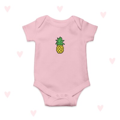 Pineapple Baby Grow Embroidered Cute Fruit Baby Shower Gifts