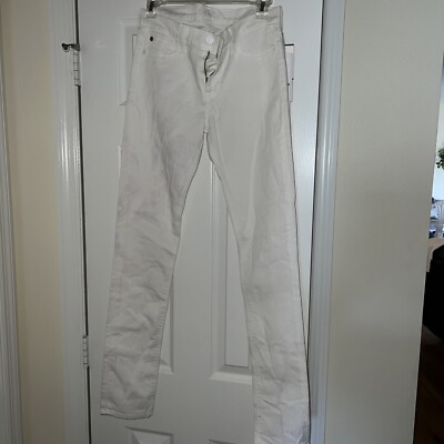 Hudson white mid rise jeans retail $154 size 26