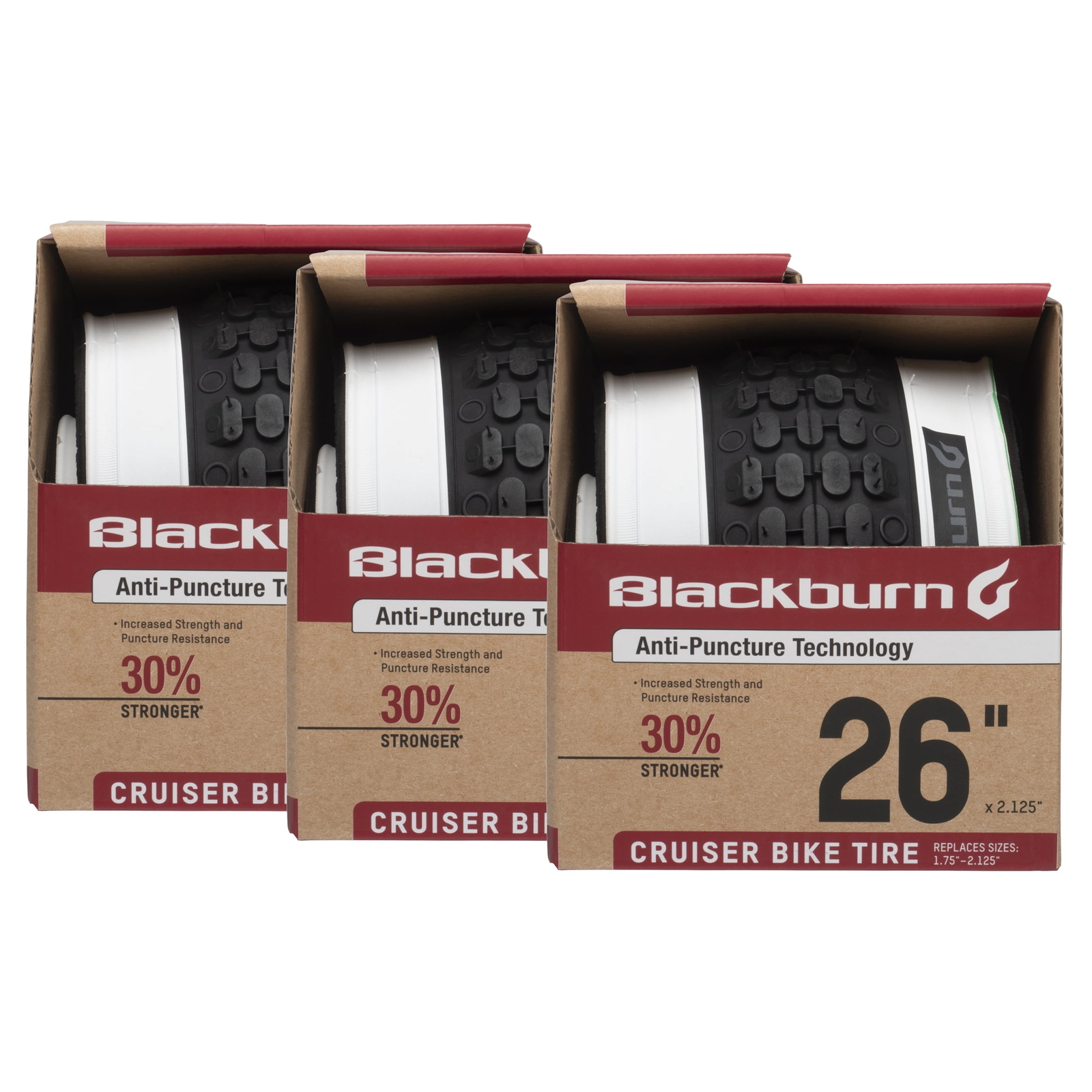 Blackburn Cruiser Bike Tire, 26" x 2.125", White Wall