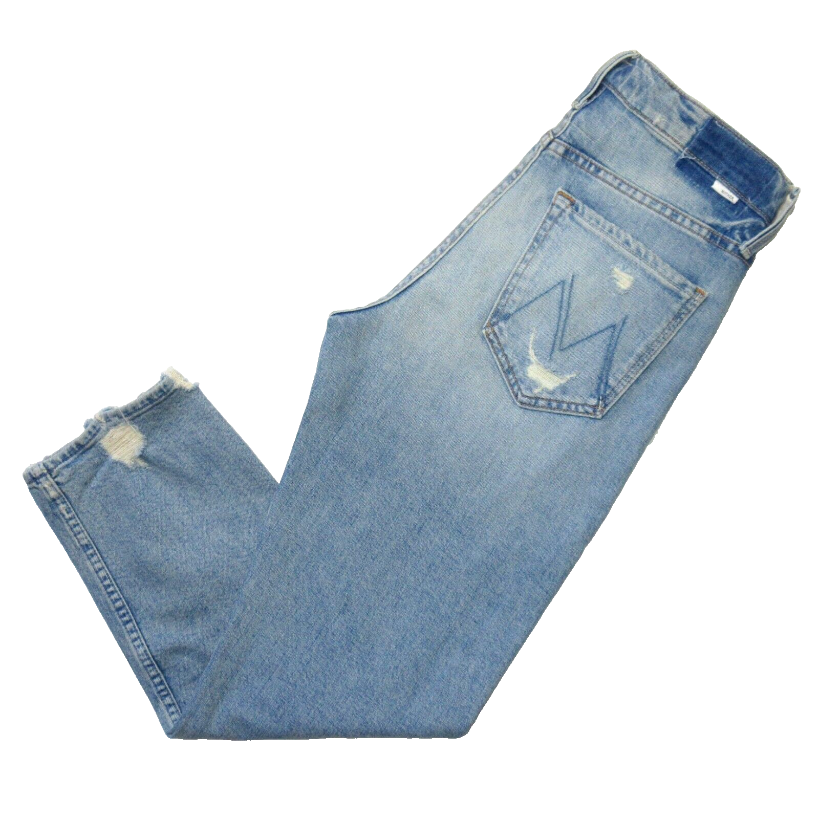 Pre-owned Mother Superior Tomcat In The Confession High Rise Destroyed Jeans 26 In Blue
