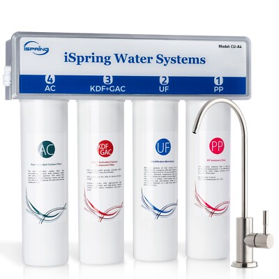 4 Stage Whole House Ultra filtration 0.01 Micron UF Drinking Water Filter System