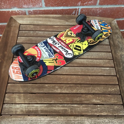 Mini Skateboard Hot Wheels skull cross Vintage wrench Paint