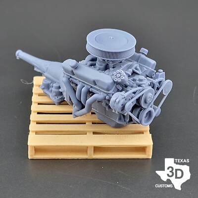 Dodge 440 RB model engine resin 3D printed 1:24-1:8 scale