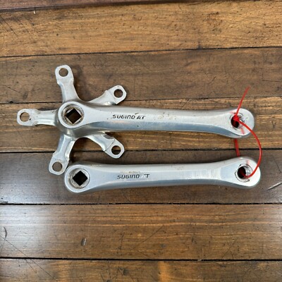 Vintage Sugino AT Crank Set Forged 170 mm 74 110 BCD Triple MTB Mongoose ATB A7