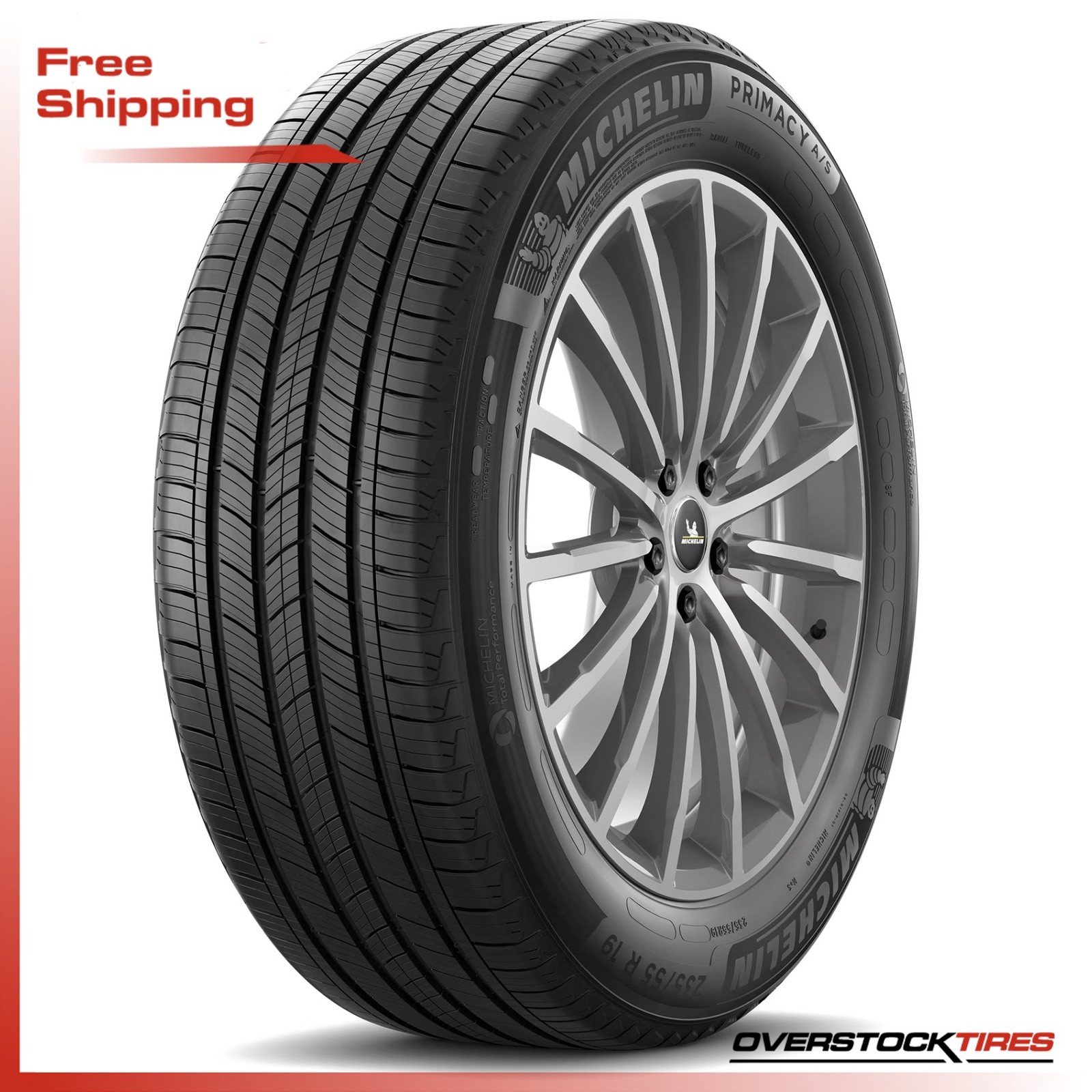 1 NEW 255/65R18 Michelin Primacy AS 111H (DOT:1124) Tire 255 65 R18