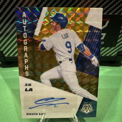 2021 Panini Mosaic - Gold Autograph Choice Gavin Lux /10 LA Dodgers