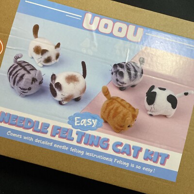 DIY Needle Felting Cat Kitten Set For Beginners