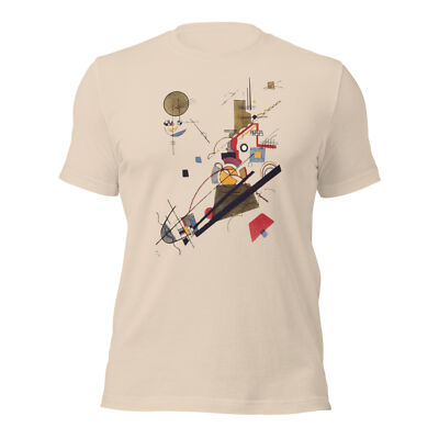 Wassily Kandinsky T-shirt Joyful Arising 1923 Wearable Art Bauhaus Modern Tee