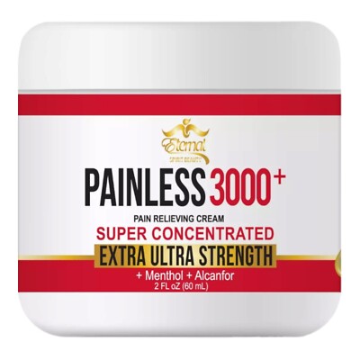 USA SELLER ...NEW ETERNAL PAINLESS PAIN RELIEVING CREAM NEW REINFORCED  4 FL OZ 
