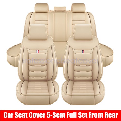For TOYOTA Car Seat Cover 5-Seat Full Set Deluxe Leather Front & Rear Protector