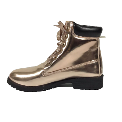 Rose gold sales combat boots