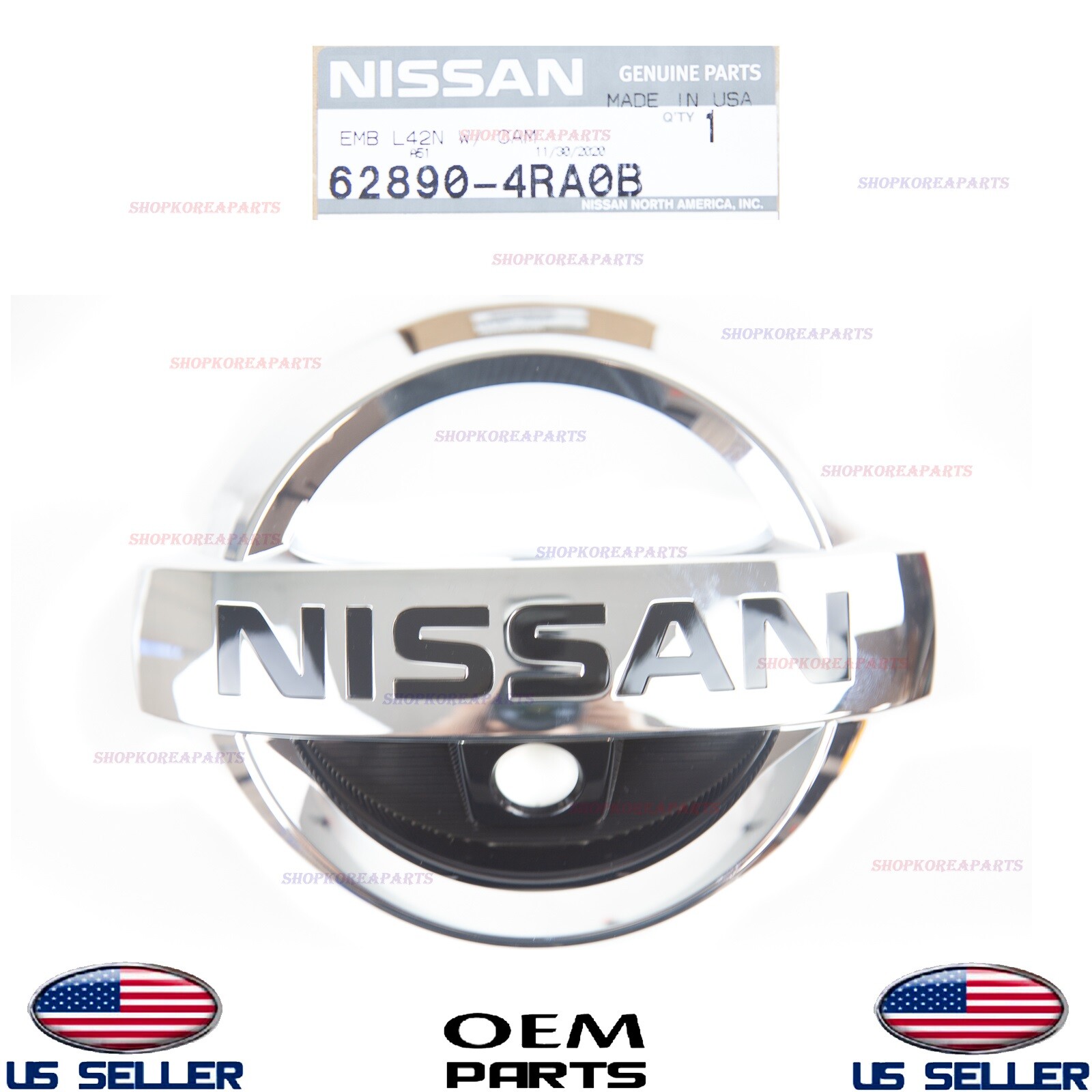 Genuine Radiator Grille Emblem with Front Camera Hole ⭐ Nissan Maxima 2016-2018