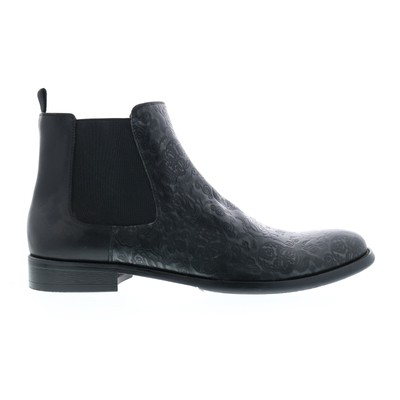 

Мужские черные кожаные ботинки челси без шнурков Robert Graham Dawson RGB5145, Черный, Robert Graham Dawson