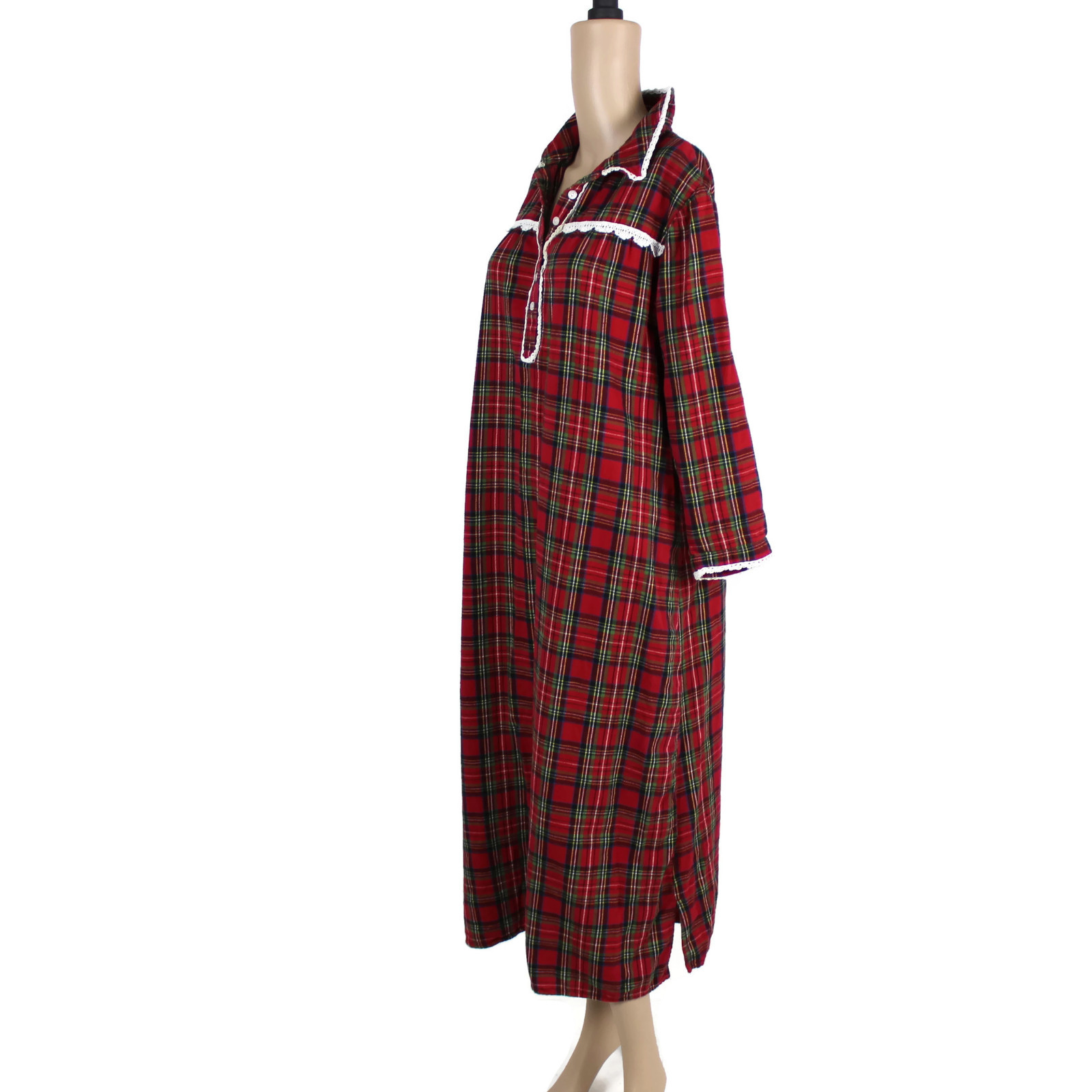 Cabernet Medium Sleep Gown Red Plaid Long Sleeve