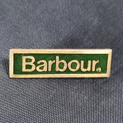 Vintage BARBOUR Lapel Badge Pin T Fattorini Birmingham Enamel No1