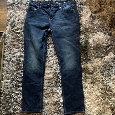 Old Navy Jeans Mens 38x34 Blue Denim Slim Straight Stretch Comfort Built in Flex