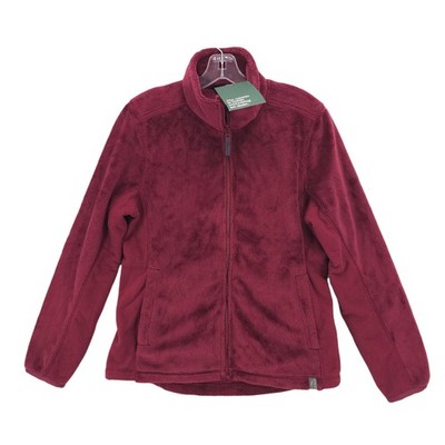 NWT LL BEAN Luxe Fleece Jacket Full Zip BERRY Misses Petite SMALL