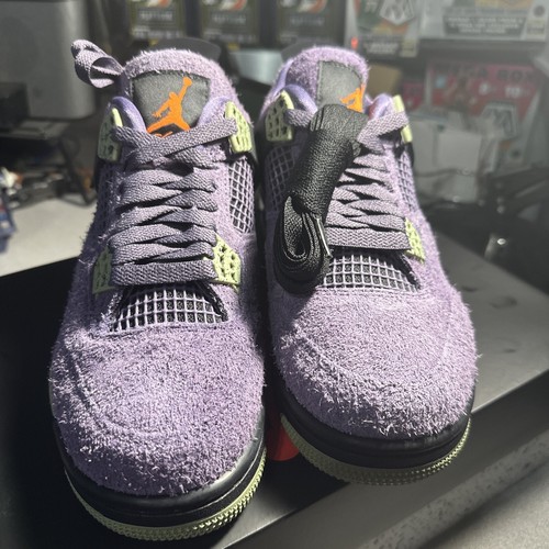 Pre-owned Jordan Air  4 Retro Canyon Purple Womens Sz 11 Og Box