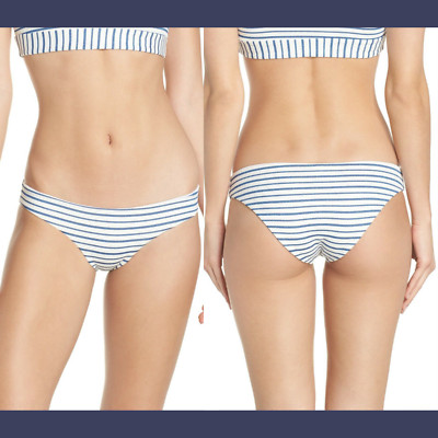 NEW $79 L Space Sandy Stripe Bikini Bottoms Royal Blue [ SZ Medium ] #H836