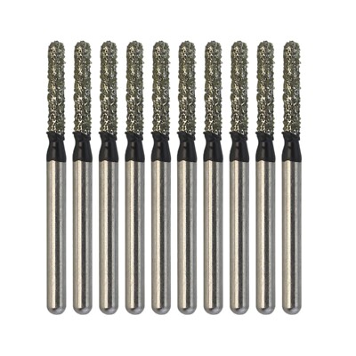 10pc Dental Diamond Burs FG 881/014SC High Speed Bur Super Coarse Grit Cylinder