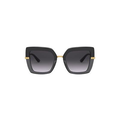 Pre-owned Dolce & Gabbana Dolce And Gabbana Dg4373 32468g Top Black Dg4373 Square Sunglasses Lens Categor In Gray