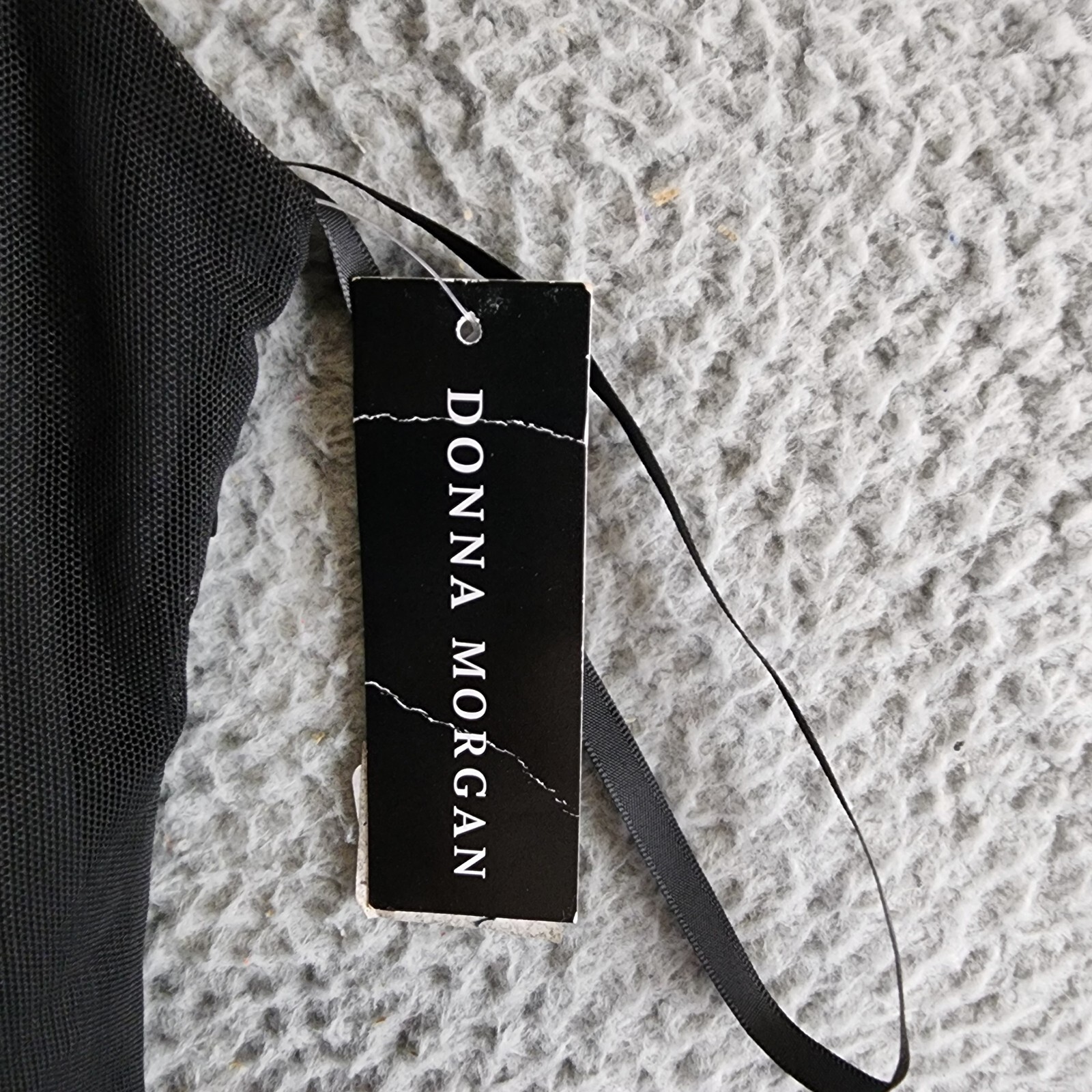 Donna Morgan Asymmetric Neck Side Pleat Maxi Dress Women's 8 Black Side Zipped - Picture 6 of 18