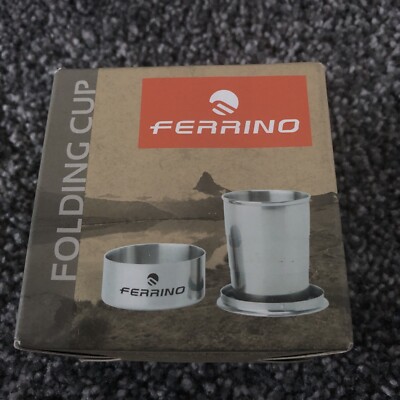Ferrino Stainless Steel Folding Cup Camping and Hiking Pot, Adults Unisex