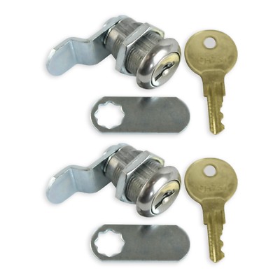 Leisure CW 2 pack 5/8'' RV Compartment Door Cam Lock latch with CH751 Key