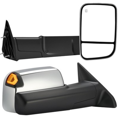Tow Mirrors Compatible 2009-2018 Ram 1500 2010-2018 2500 3500