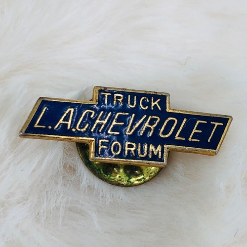 Vtg Los Angeles LA Chevrolet Truck Forum Small Advertising Enamel Lapel Pin