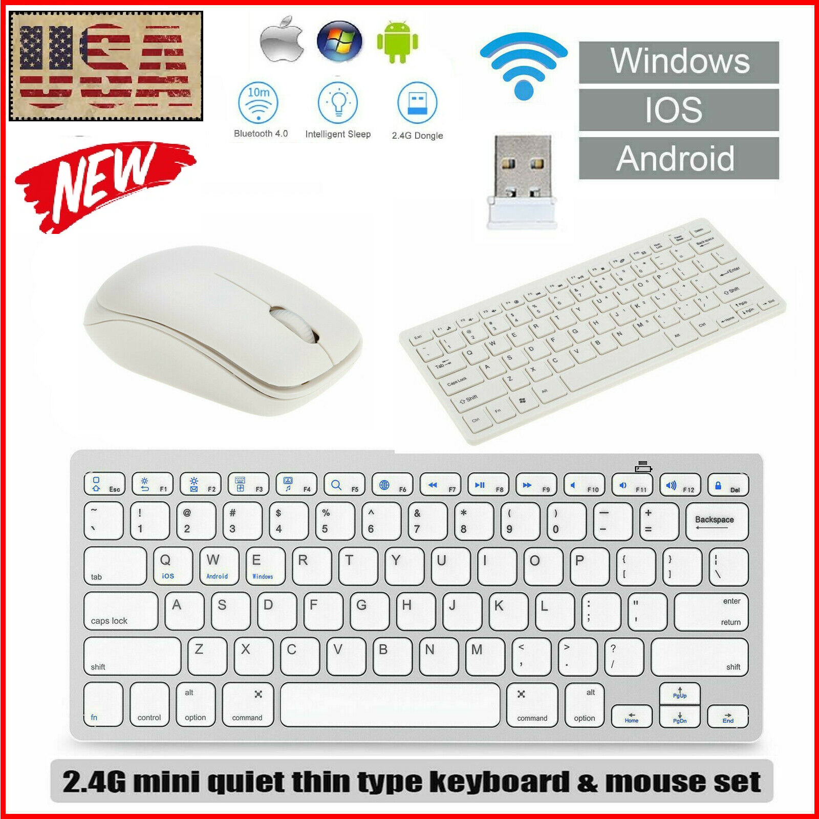 K03 2 4g Ultra Thin Mini Wireless Keyboard And Mouse Combo Teclado Inalambrico Ebay