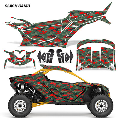 UTV Graphics Decals Stickers for Can-Am Maverick R 2DR 2024-25 SLASHCAMO R