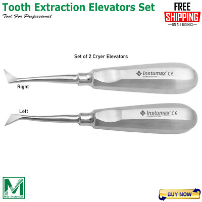 Dental Oral Surgery Root Elevators Kit Coupland Luxation Luxating Elevator Cryer