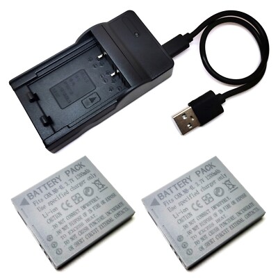 Battery / USB Charger For NB-4L Canon IXUS 130 115 HS 220 HS 230 255 HS US STOCK