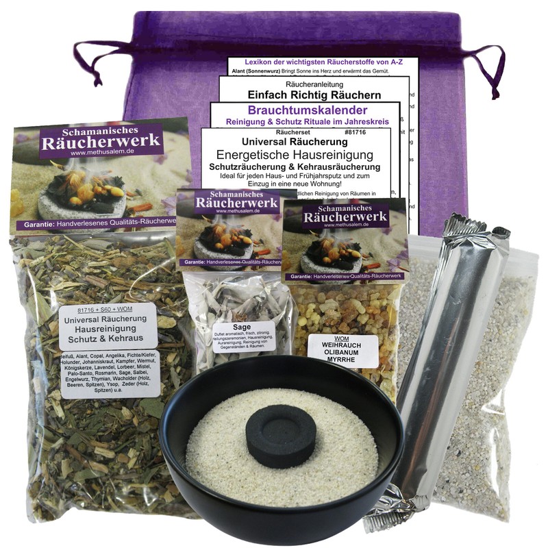 RÃ¤Ucherset Energetische Hausreinigung + Kehraus + SchutzrÃ¤Ucherung. 81716-S