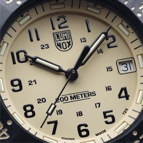Pre-owned Luminox Sea Xs.3010.evo.s Beige Dial Original Navy Seal Mens Watch