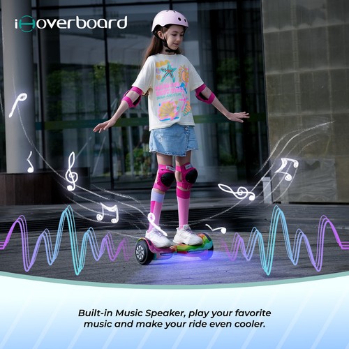 iHoverboard Kids Hoverboard W/ Music Speaker Electric Self-Balancing Scooter LED