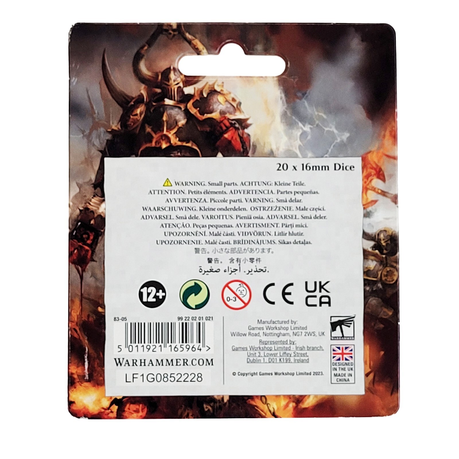 Games Workshop Warhammer 40K Slaves to Darkness 20-Piece Dice Set