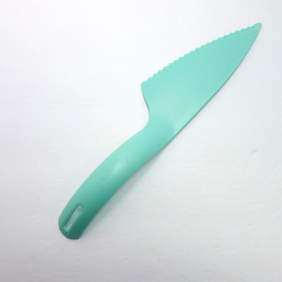 Tupperware Cut N Serve 12'' Pie Slicer Cake Cutter Knife Serrated Mint Green
