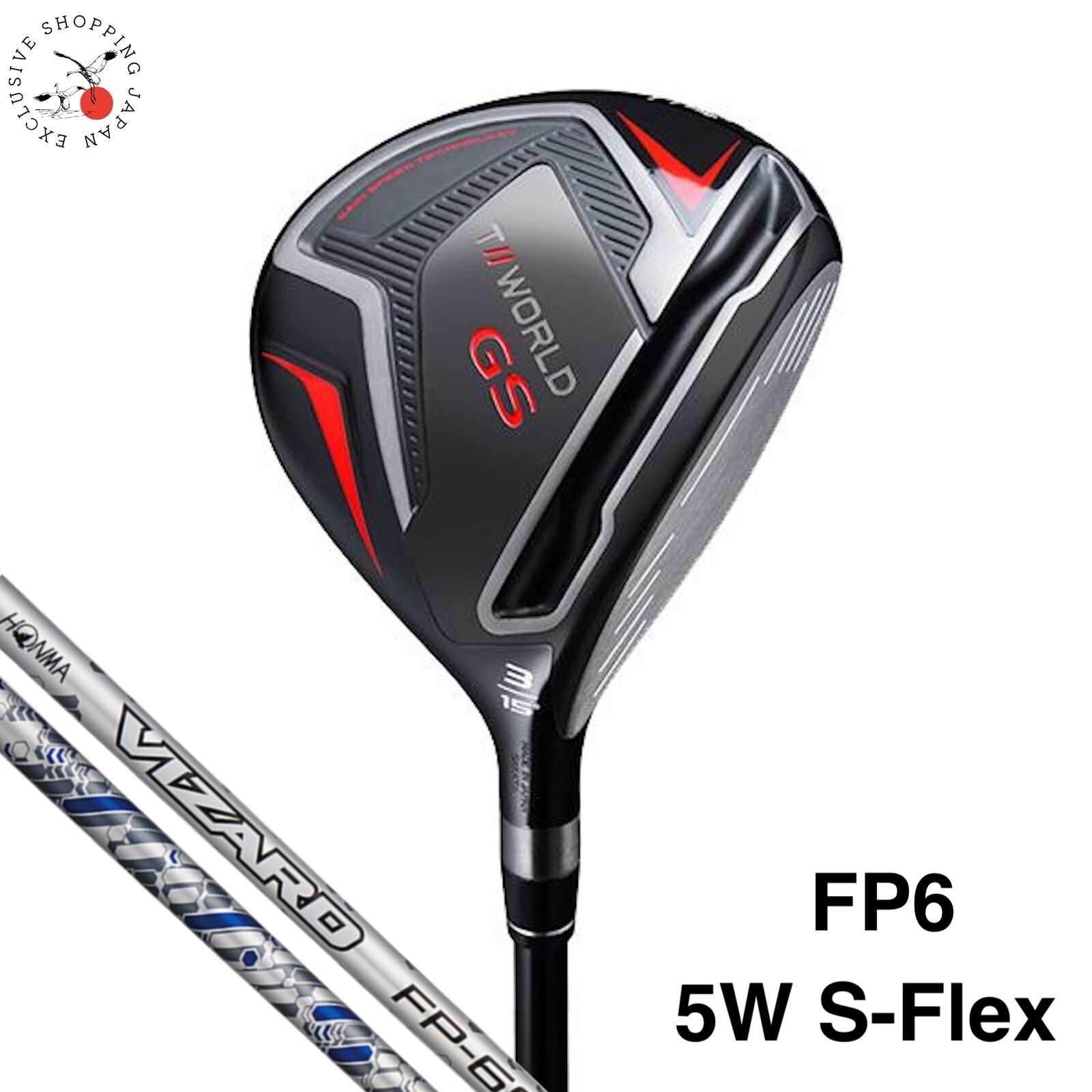 HONMA Tour World GS Fairway Wood Club 5W 18° Vizard FP-6 Shaft S